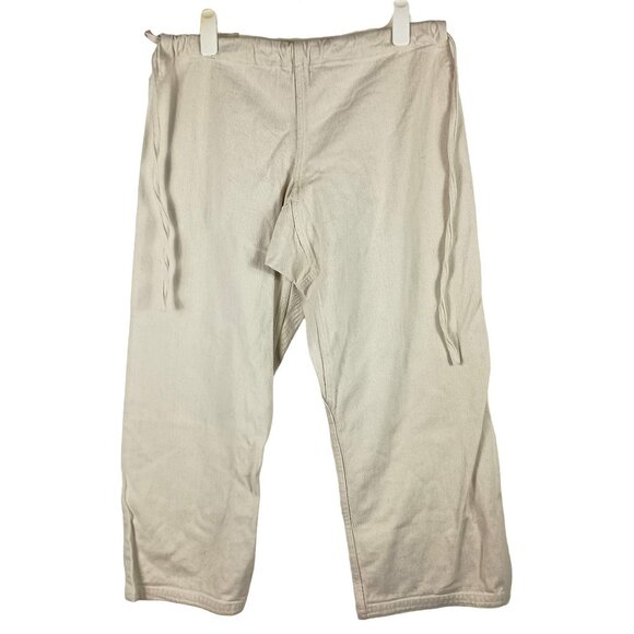 Howard Combat Kimonos HCK Martial Arts Pants Size 4 Unbleached Canvas Waist Tie - Picture 1 of 8